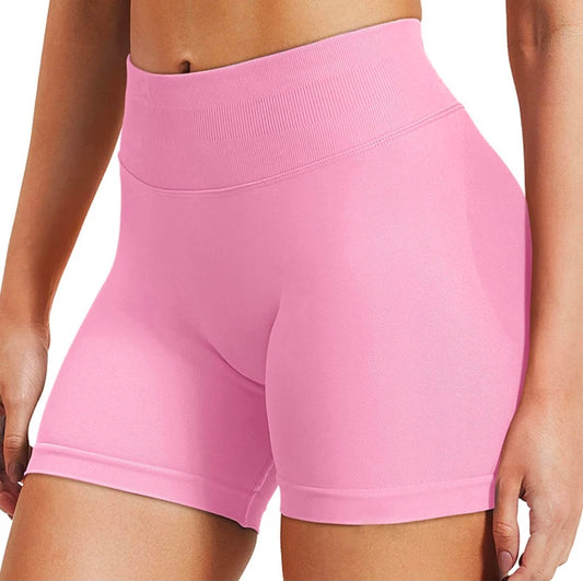 Women's High Waist Scrunch Butt Compression Running Shorts Breathable Seamless Skinny Fit